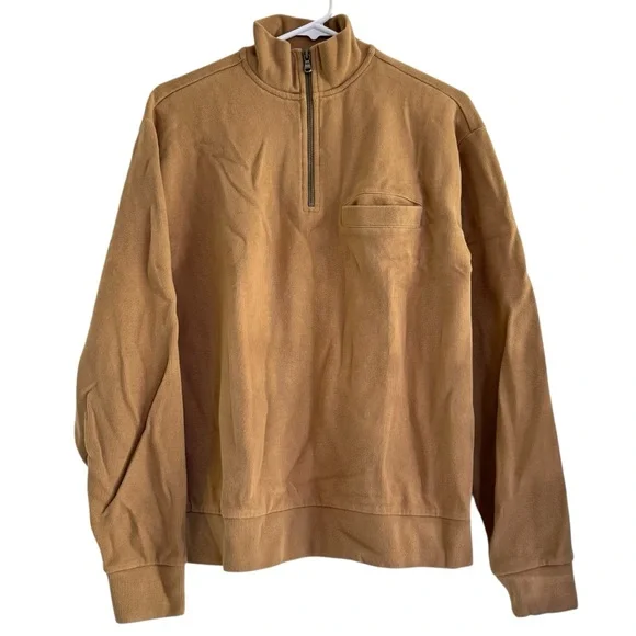 Banana Republic Turtleneck Mens Tan Long Sleeve Pullover Sweater Size M - Picture 1 of 10